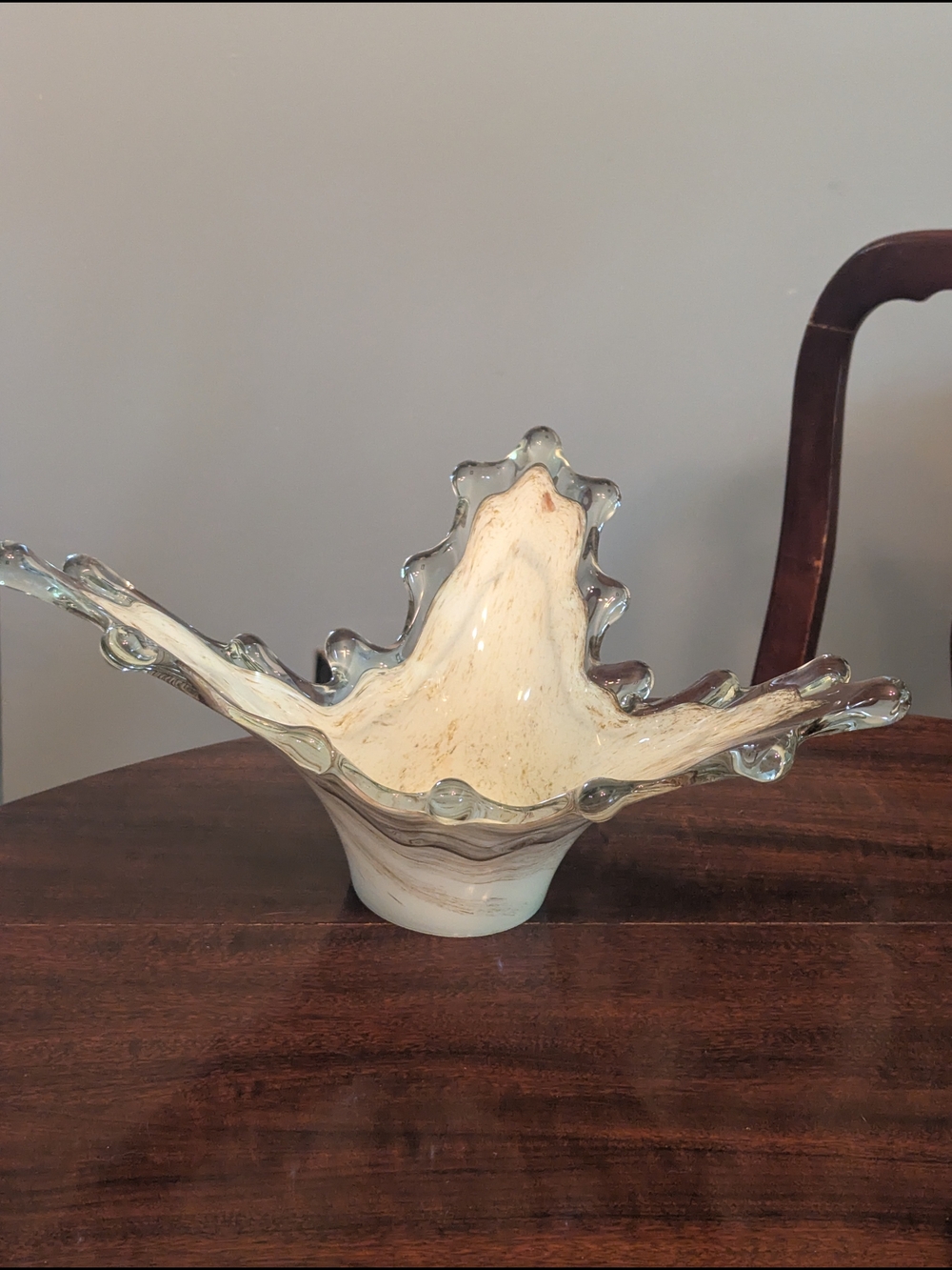 Murano? Italian Art Glass Stop Action Water Droplet Splash Bowl/Candle Holder